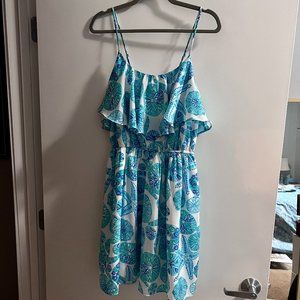 Lilly Pulitzer for Target Blue Sea Urchin Spaghetti Strap Dress, Size M